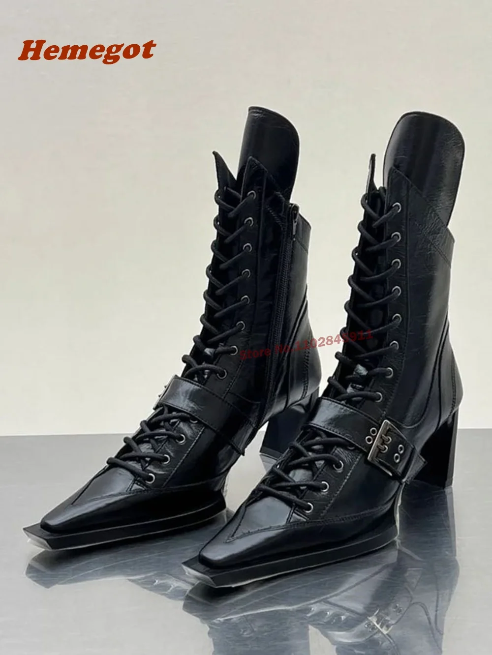 Crossfit Belt - Sepatu bot Ankle persegi untuk wanita,