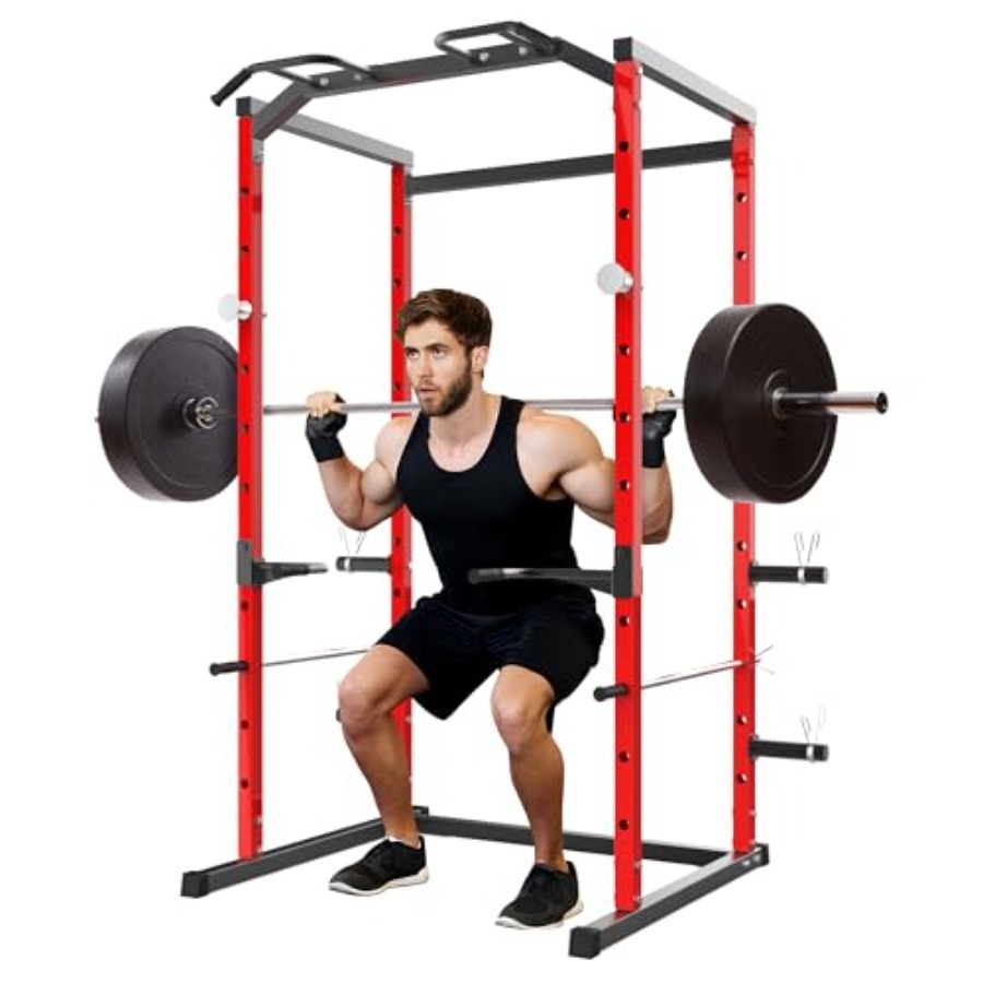 Pull Up Bar - Rak Squat Heavy-Duty dengan Pull-Up Bar