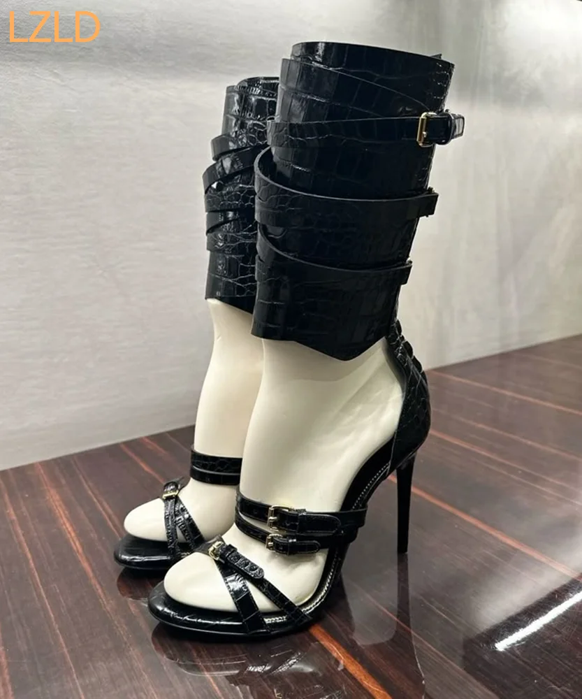 Crossfit Belt - Sandal Wanita Catwalk Seksi Hitam 2025