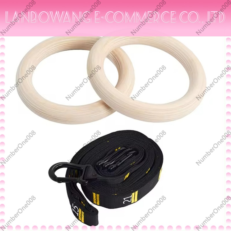 Gymnastic Ring - Set Ring Senam Kayu Birch Solid