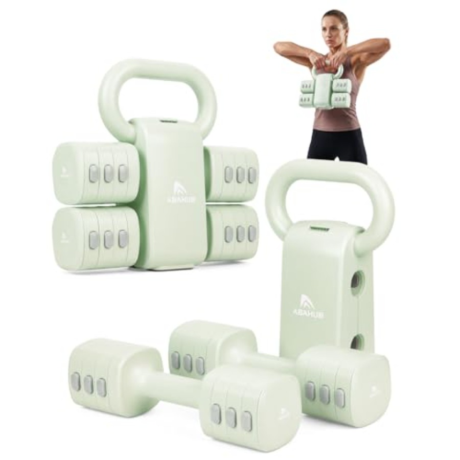 Kettlebell - Set dumbbell gym rumahan: 4-in-1 beban