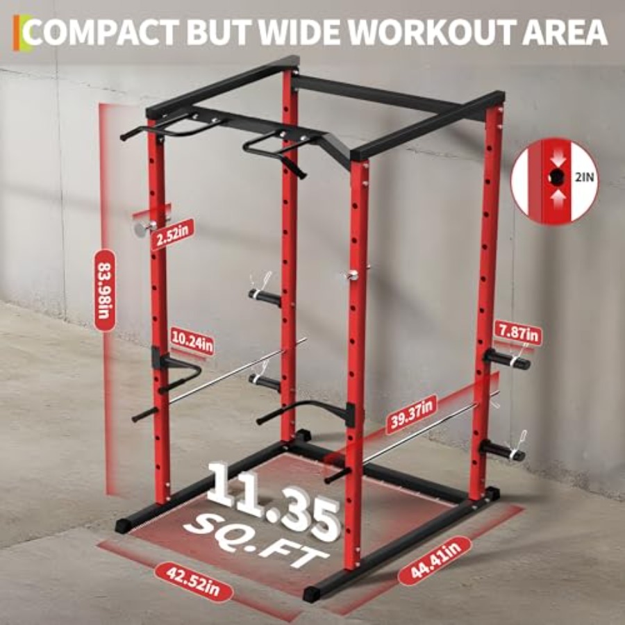 Rak Squat Heavy-Duty dengan Pu - Pull Up Bar ulasan dan harga