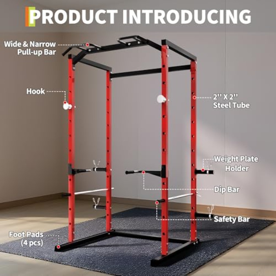 Rak Squat Heavy-Duty dengan Pu - Pull Up Bar ulasan dan harga