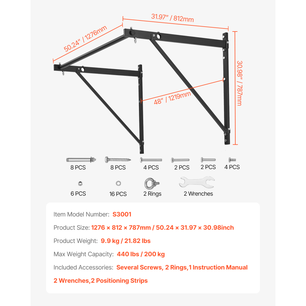 Ye Wall Mounted Heavy Duty Pul - Pull Up Bar ulasan dan harga