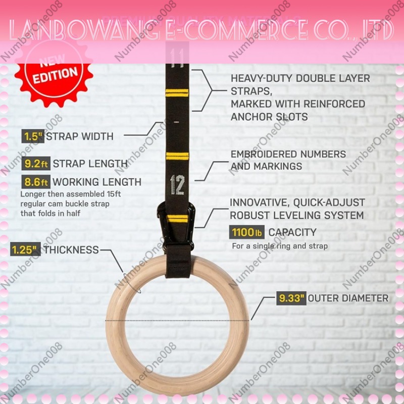 Set Ring Senam Kayu Birch Soli - Gymnastic Ring ulasan dan harga