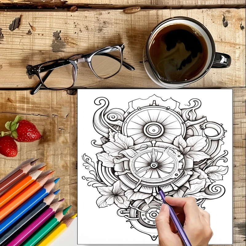 Buku Mewarnai Bunga Steampunk  - Chalk Bag ulasan dan harga